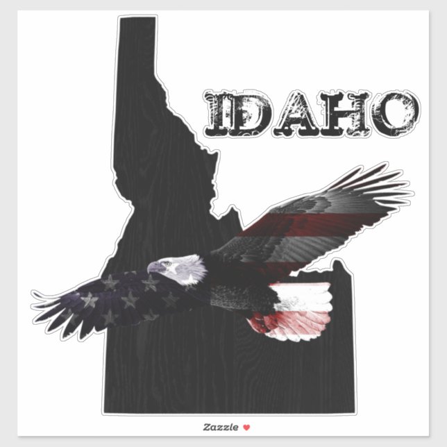 PEGATINA ENORME PATRIOTA EAGLE IDAHO (Hoja)