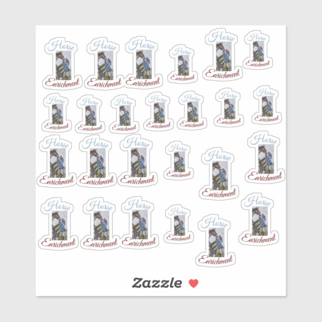 Pegatina enriquecimiento de caballos (Hoja)