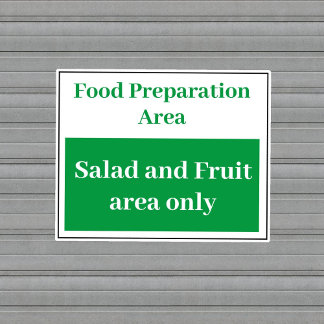 Pegatina Ensalada y fruta de la preparación de alimentos