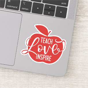 Pegatina Enseñe al amor inspiran