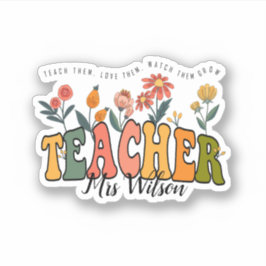 Pegatina Enséñenles Que Les Aman Observar. Profesor persona