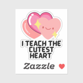 Pegatina Enseño los corazones más escuetos