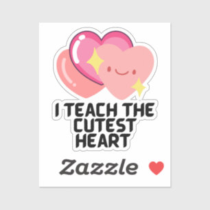 Pegatina Enseño los corazones más escuetos