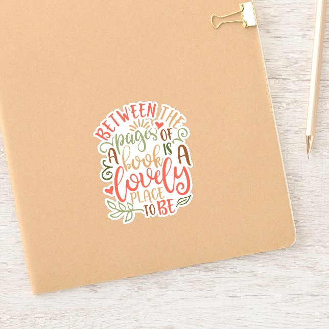 Pegatina Entre Las Páginas De Las Ideas Del Libro (Cuaderno)