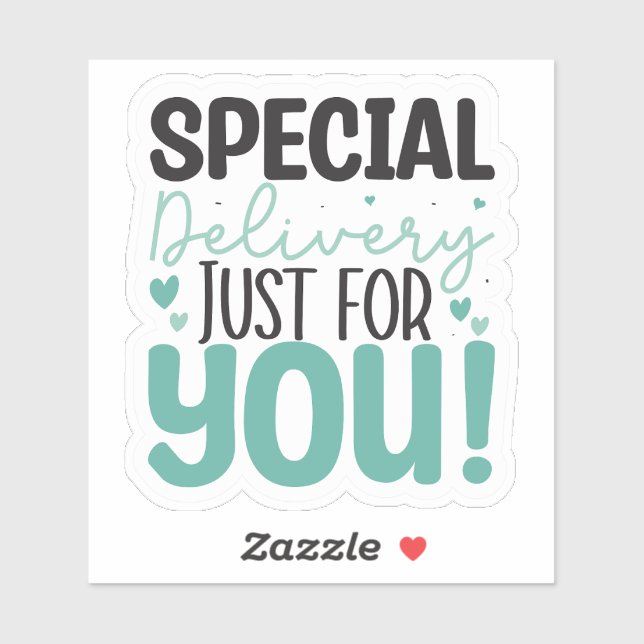 Pegatina Entrega especial sólo para usted (Hoja)