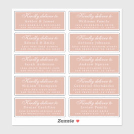 Pegatina Entregar a la dirección de invitado de script Etiq