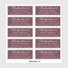 Pegatina Entregar a la dirección de invitado de script Etiq