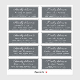 Pegatina Entregar a la dirección de invitado del Boda de gu