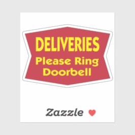 Pegatina Entregas por favor timbre de anillo