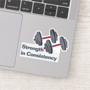 Pegatina Entrenador personal Dumbbell Strength in Consisten