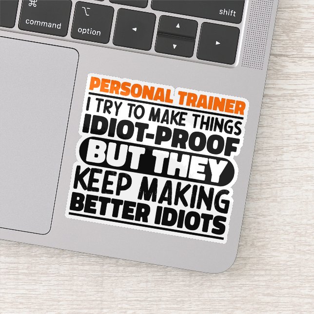 Pegatina Entrenador personal que trato de hacer las cosas d (Detalle)