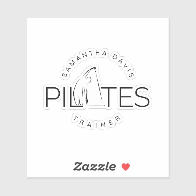Pegatina Entrenador Pilates Instructor (Hoja)