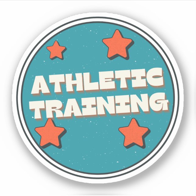Pegatina Entrenamiento atlético (Anverso)