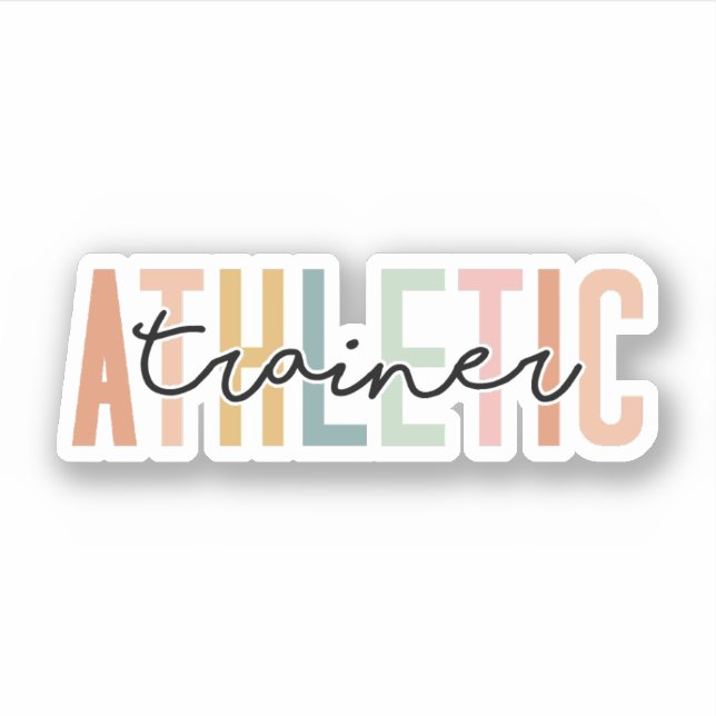 Pegatina Entrenamiento atlético con regalo (Anverso)