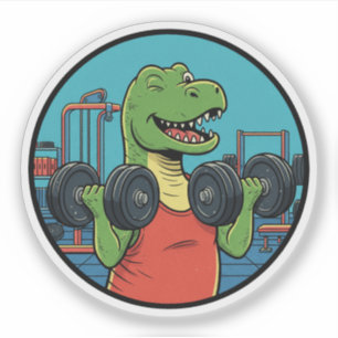 Pegatina Entrenamiento T-Rex - Motivación Divertida de Dino
