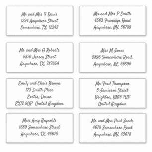 Pegatina Enviar dirección de nombre de destinatario individ