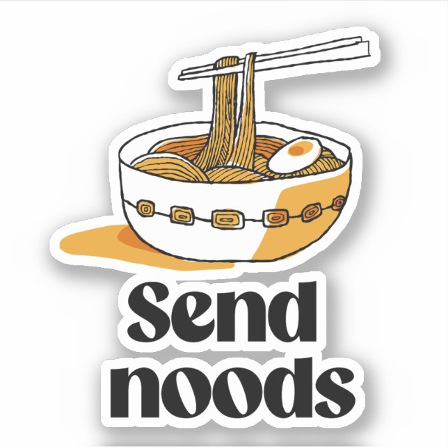 Pegatina Enviar noods (Anverso)