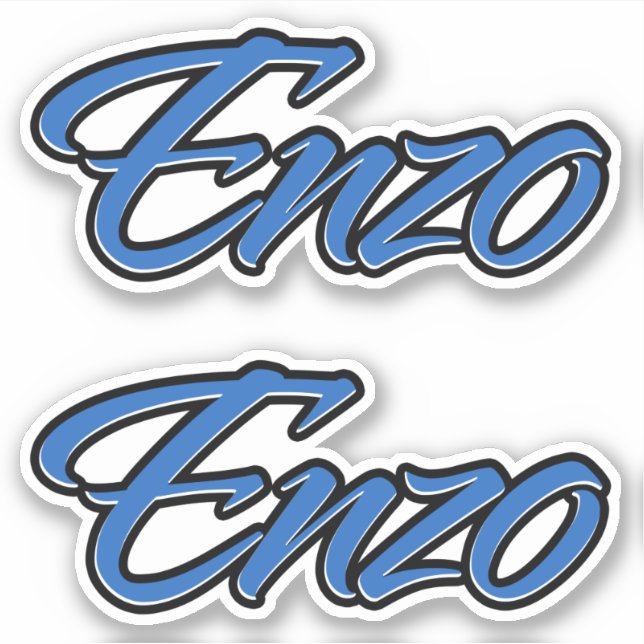 Pegatina Enzo Name blue Aufkleber Sticker Stickerset (Anverso)