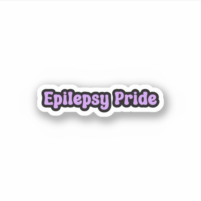 Pegatina Epilepsia Orgullo Conciencia Púrpura (Anverso)