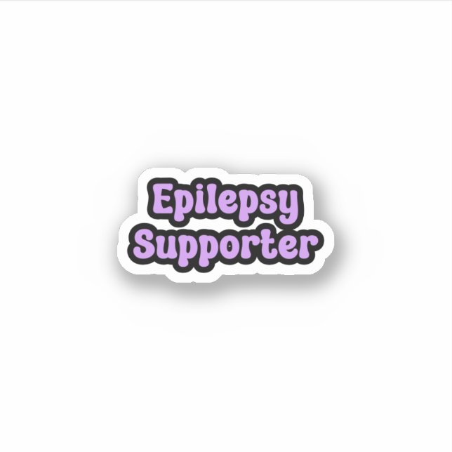 Pegatina Epilepsia Supporter Púrpura Epilepsia Conciencia (Anverso)