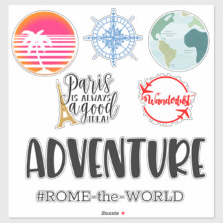 Pegatina Equipaje de viaje variado