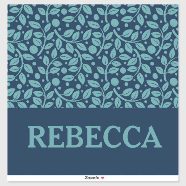 Pegatina Equipamiento del patrón azul oscuro y azul claro (Hoja)