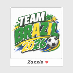 Pegatina EQUIPO BRASIL 2026 Hincha de Fútbol Brasileño