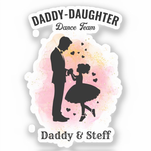 Pegatina Equipo de baile Daddy-Daughter (3) (Anverso)