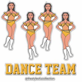 Pegatina Equipo de baile personalizado de piedras de giraso