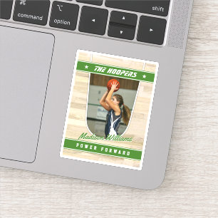 Pegatina Equipo de Baloncesto Personalizable Recuerdo Verde