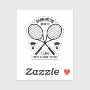 Pegatina Equipo de deportes de bádminton
