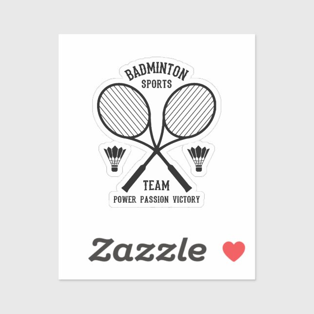 Pegatina Equipo de deportes de bádminton (Hoja)