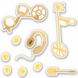 Pegatina Equipo de detección metalizado