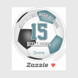 Pegatina equipo de fútbol anima a los niños colores del equ