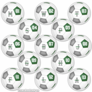 Pegatina equipo de fútbol colores personalizado gris verde