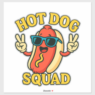 Pegatina Equipo de Hotdog Squad Hot Dog Stand