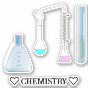 Pegatina Equipo de laboratorio de química