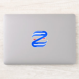 Pegatina Equipo de letra atlética personalizable Z