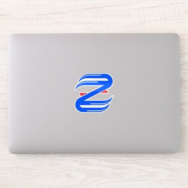 Pegatina Equipo de letra atlética personalizable Z (Ordenador)