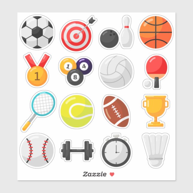 Pegatina Equipo deportivo infantil (Hoja)