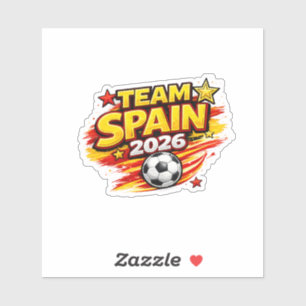 Pegatina EQUIPO ESPAÑA 2026 Fan España Patriótica Pie