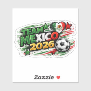Pegatina EQUIPO MÉXICO 2026 Fanático de México Orgullo Me
