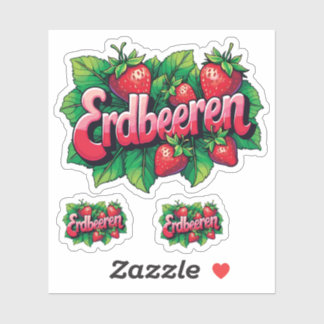 Pegatina Erdbeeren
