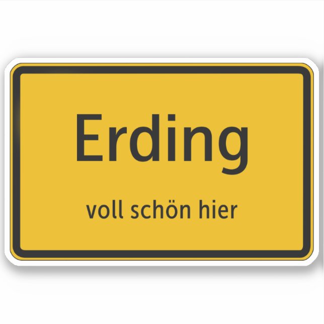 Pegatina Erding Aufkleber Sticker Autoaufkleber (Anverso)