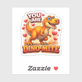 Pegatina Eres Dinomito Lindo Valentín de Dinosaurio Diverti
