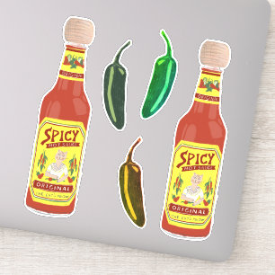 Pegatina ¿Eres Gatito? Salsas calientes salsas ricas salsa