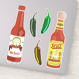 Pegatina ¿Eres Gatito? Salsas calientes salsas ricas salsa