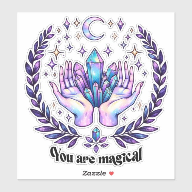 Pegatina Eres mágico (Hoja)