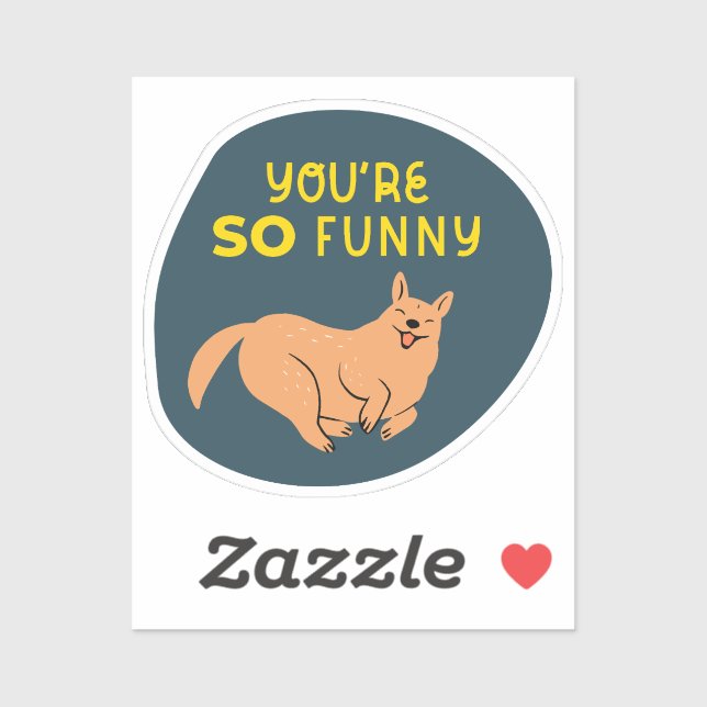 Pegatina eres tan gracioso lindo ilustrado perro marino ama (Hoja)