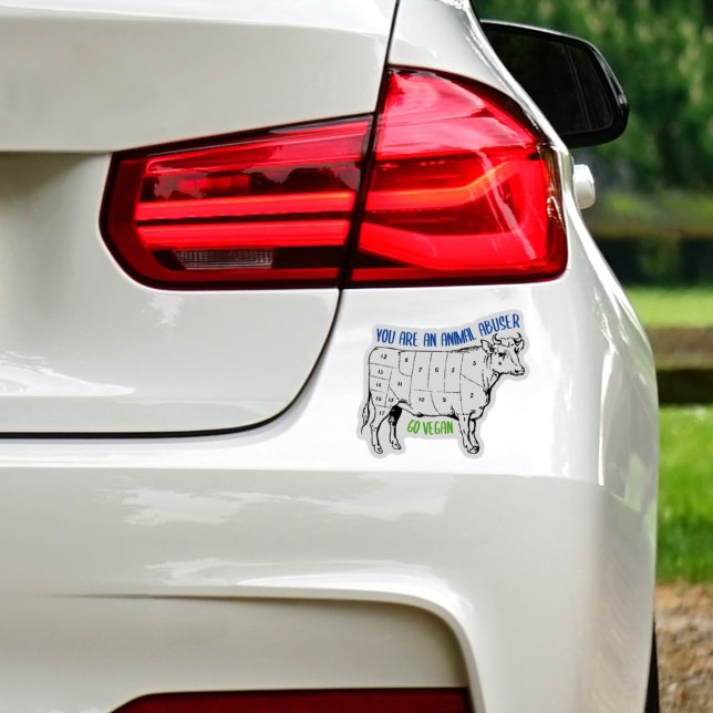 Pegatina Eres un abusador de animales, Activismo Vegan (Subido por el creador)